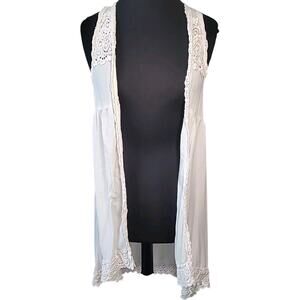 Abercrombie Lace Duster OS Boho Festival Cottagecore Y2K Layering